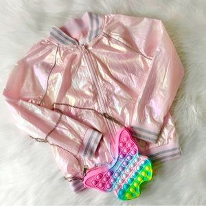 Cat & Jack Girls Water Resistant Jacket + Pop-it Crossbody Bag